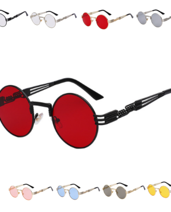 Retro Industrial Circular Sunglasses fashion men women eyewear sunglasses shades glasses celebrity famous (10)