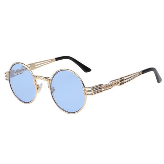 Retro Industrial Circular Sunglasses fashion men women eyewear sunglasses shades glasses celebrity famous (7)