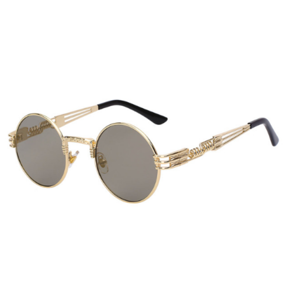 Retro Industrial Circular Sunglasses fashion men women eyewear sunglasses shades glasses celebrity famous (8)