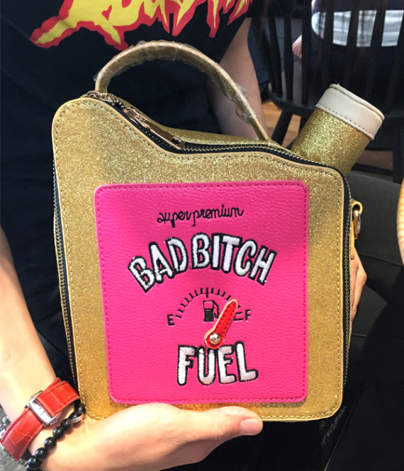 bad bitch fuel purse Fashion fun personality embroidery letters gasoline bottle shape bright chain handbag shoulder bag ladies purse flap totes66