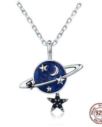 saturnalia saturn and space necklace