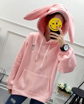 bunny ears pastel oversized hoodie3