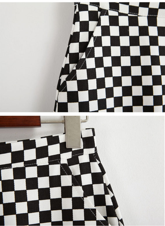 mason checker print skirt3