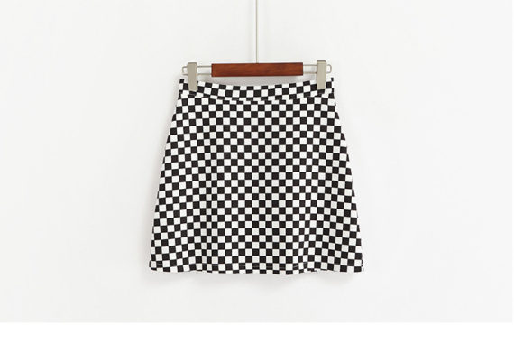mason checker print skirt6