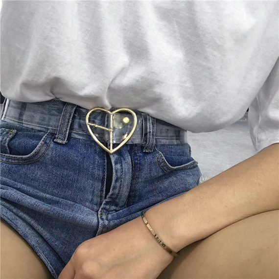 transparent heart buckle belt3