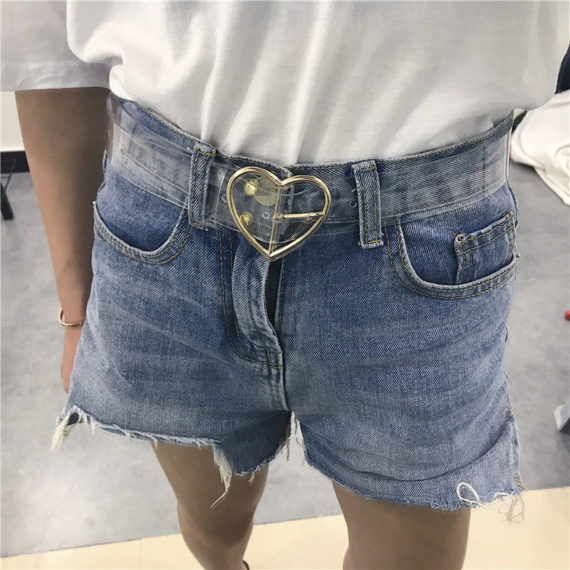 transparent heart buckle belt4