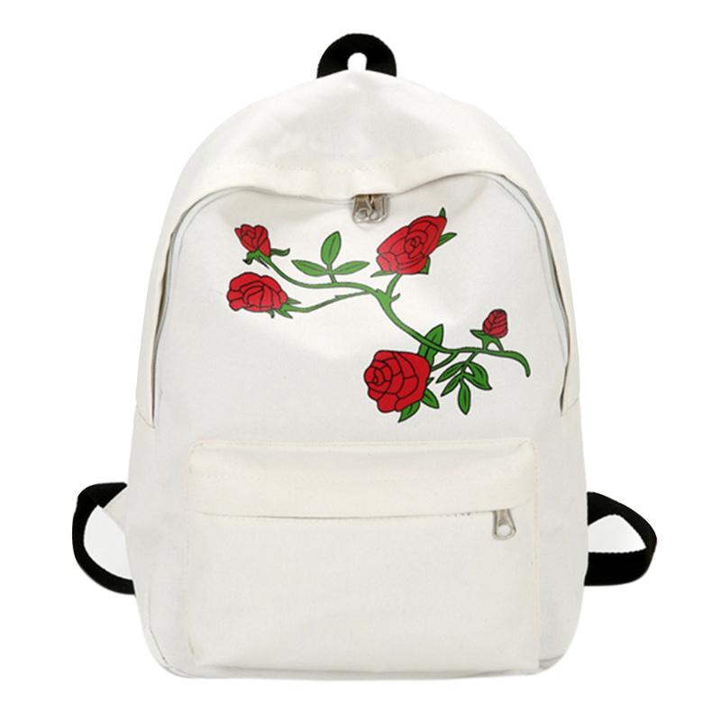 Rose Vine Aesthetic Backpack - Onyx Bunny