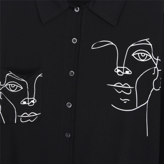 face aesthetics sketch oversized collar shirt2