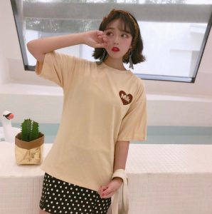 Peach Milk Harajuku Kawaii Shirt - Onyx Bunny