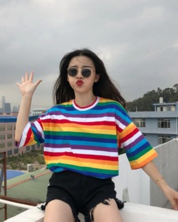 harajuku rainbow shirt
