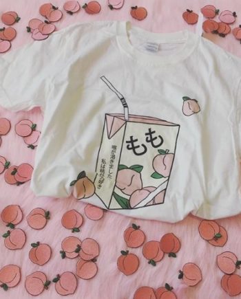 japanese peach juice shirt