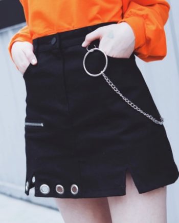 forever chained mini skirt1