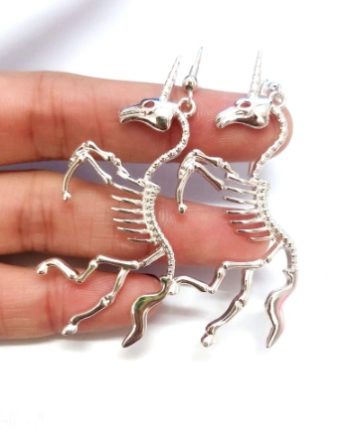 unicorn skeleton earrings1
