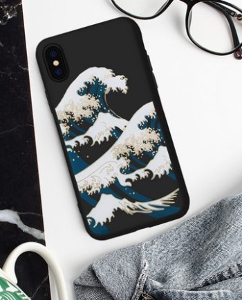 pop art great wave iphone case