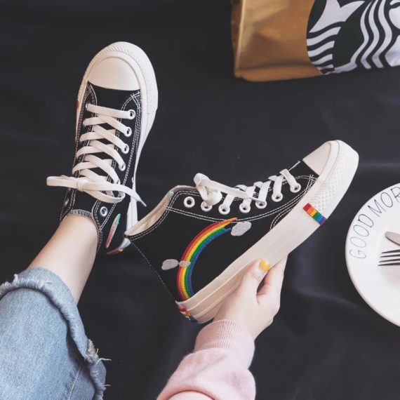 rainbow stitched shoes1