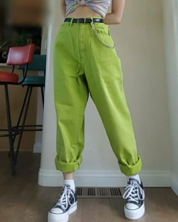 apple green pants