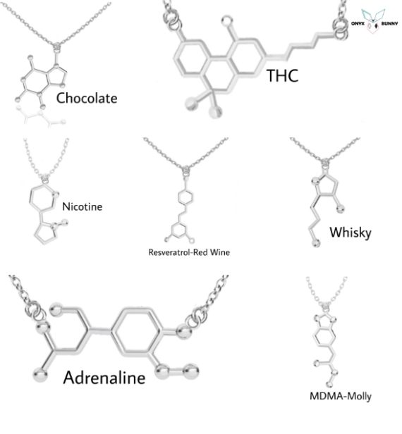 molecular chemistry necklace onyx bunny1