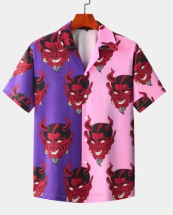 chill devil collar shirt fusion edition