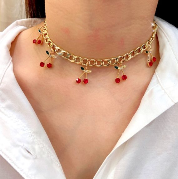 crystal cherry necklace8