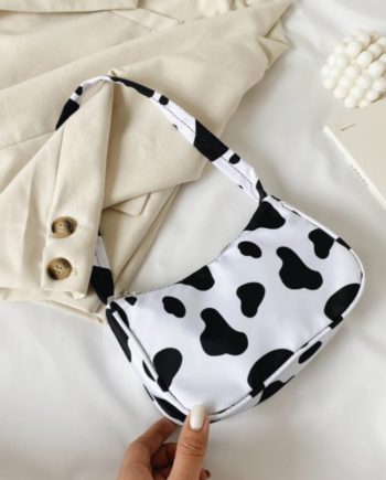 baby cow print purse bag