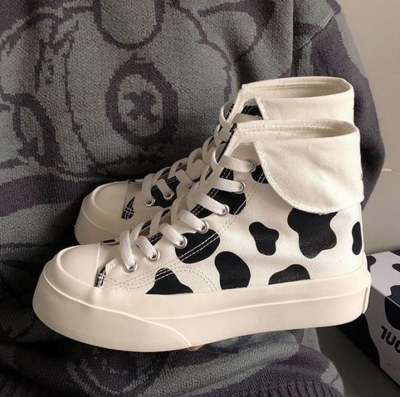 baby cow print shoes