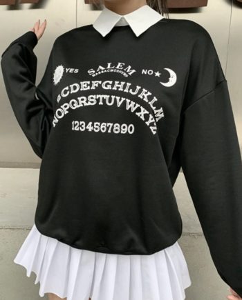 Salem Witch Spirit Board Collar Sweater