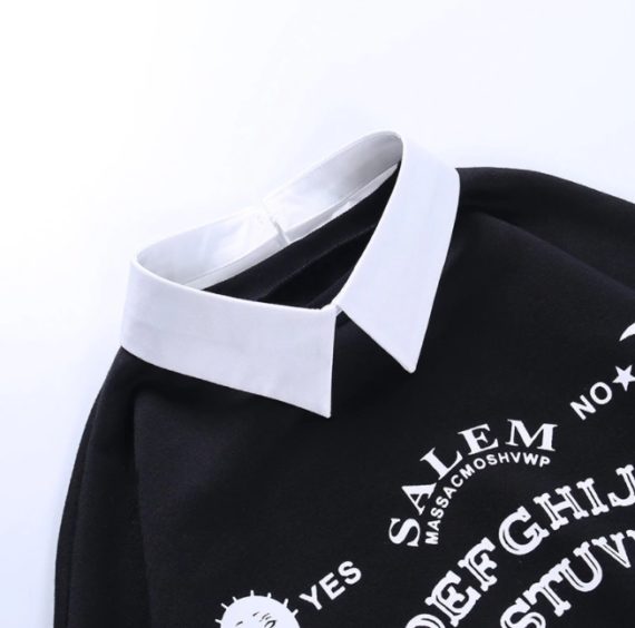 Salem Witch Spirit Board Collar Sweater3