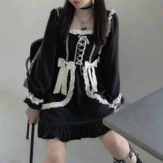 dark lolita vintage dress2