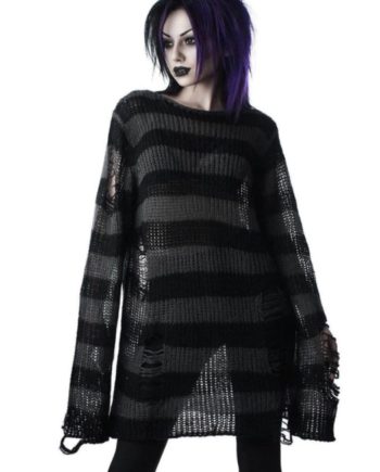 gothic stripes sweater