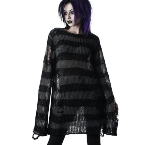 gothic stripes sweater