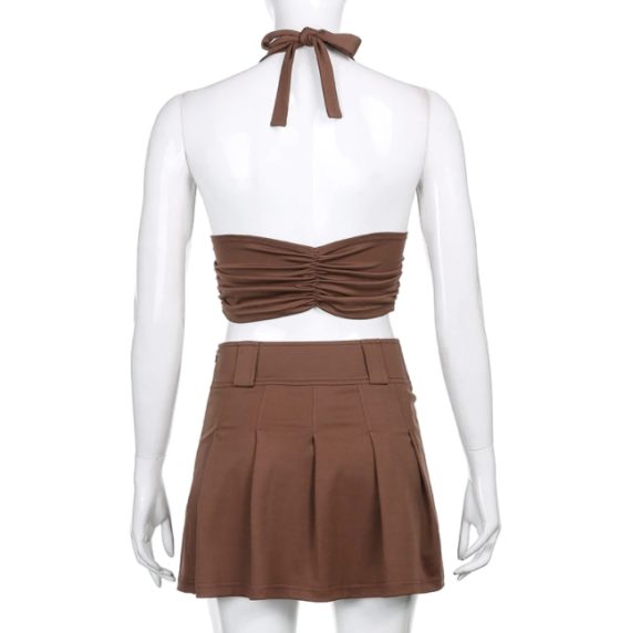 warm chocolate ruched tank top2