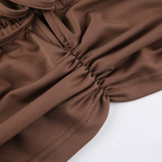 warm chocolate ruched tank top6