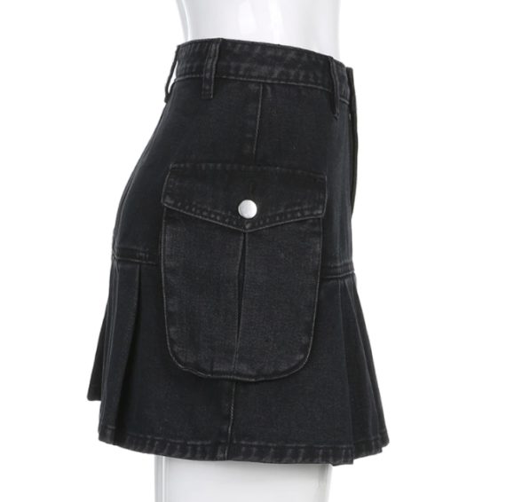 Obscure Black Denim Skirt2