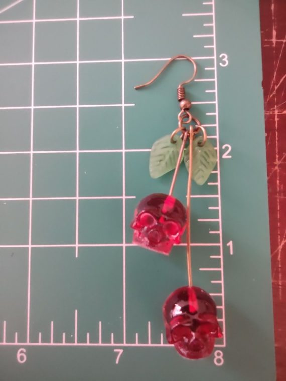 cherry skulls earrings1
