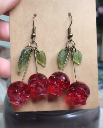 cherry skulls earrings5