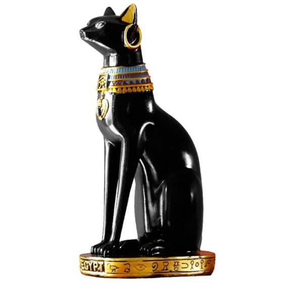 Close-up of Bastet Statue's intricate details