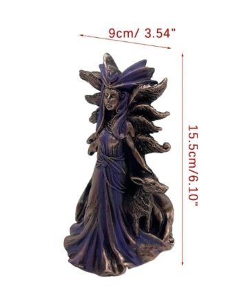 Hecate and dog resin statue